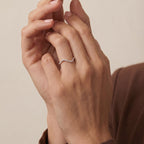 Two-Tone Wave Pavé Diamond Ring