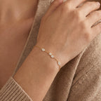 Pear Cluster Diamond Station Bracelet