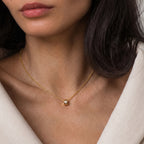 Round Bezel Diamond Pendant Necklace