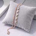 Petal Spark Link Bracelet Rose Gold