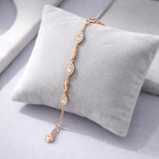 Blush Petal Link Bracelet Rose Gold