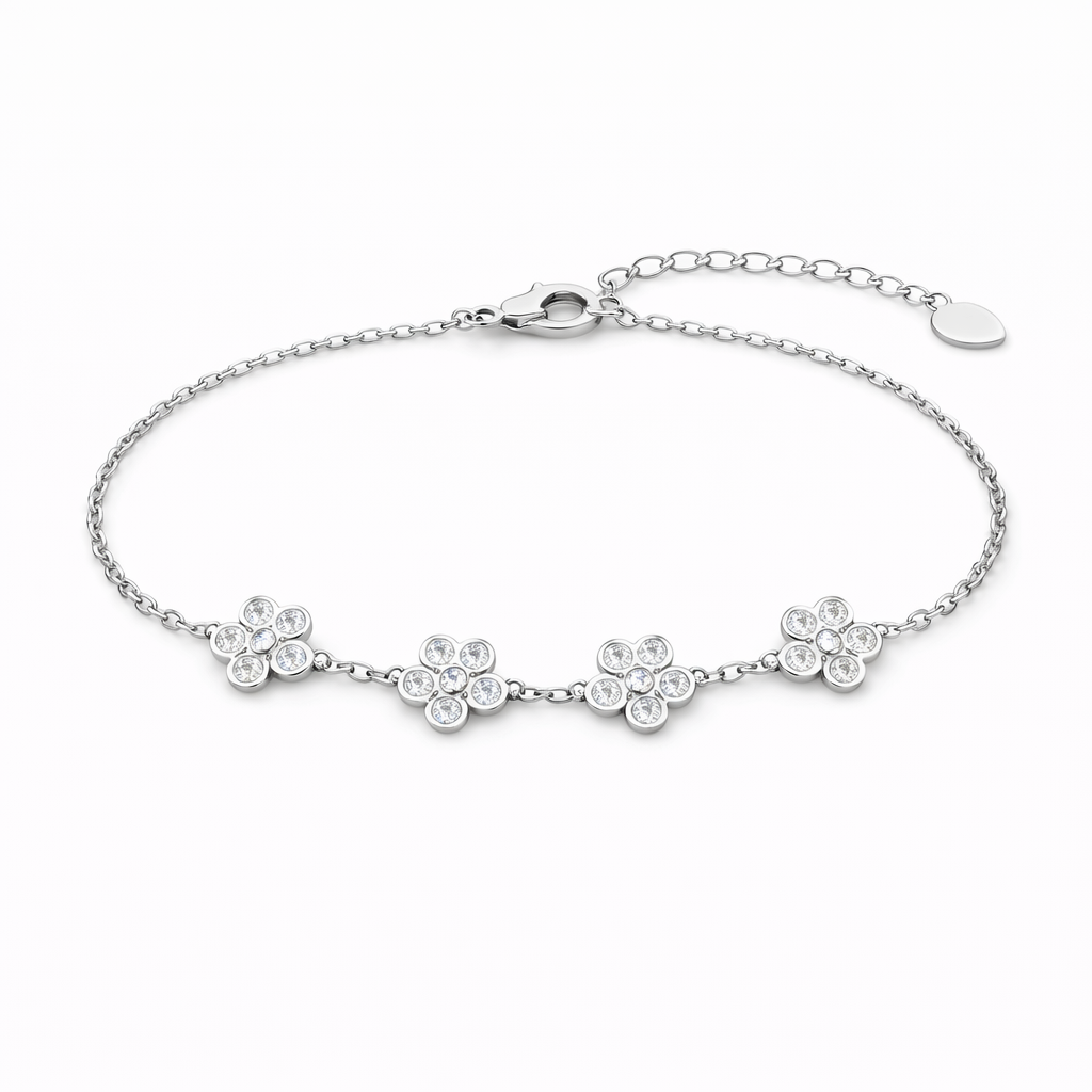 Petite Clover Spark Bracelet Silver