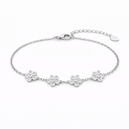 Petite Clover Spark Bracelet Silver