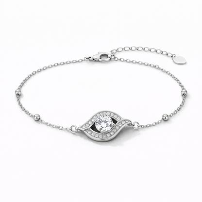 Celestial Wave Halo Bracelet Silver