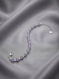 Amethyst Aura Tennis Bracelet Silver