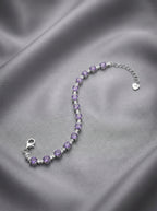 Amethyst Aura Tennis Bracelet Silver