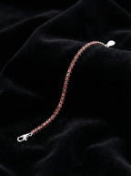 Crimson Grace Tennis Bracelet Silver