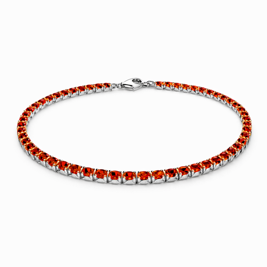 Crimson Grace Tennis Bracelet Silver