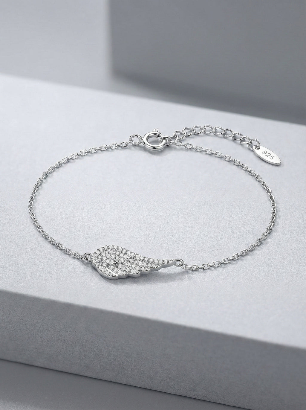 Angel Wing Sparkle Bracelet Silver