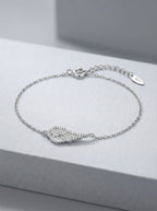 Angel Wing Sparkle Bracelet Silver