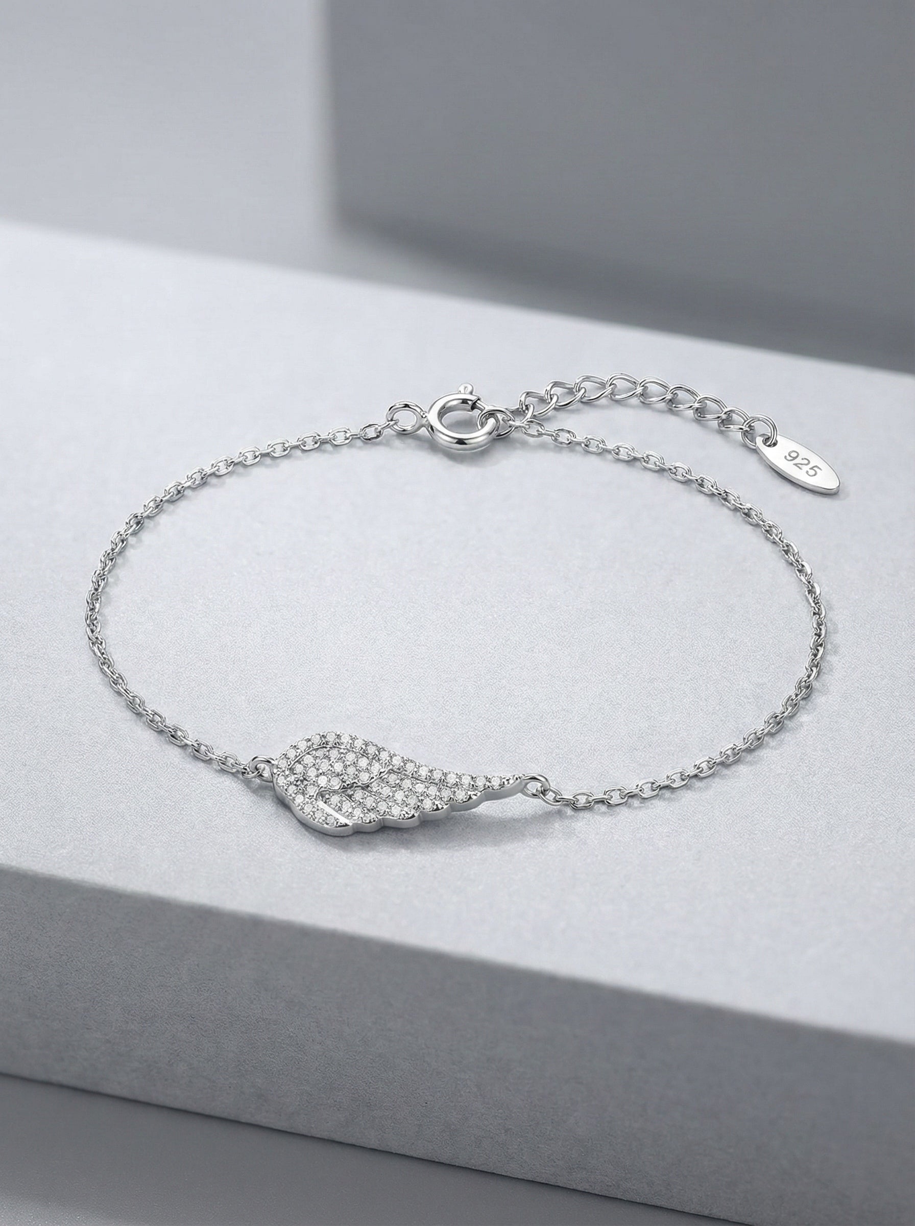 Angel Wing Sparkle Bracelet Silver