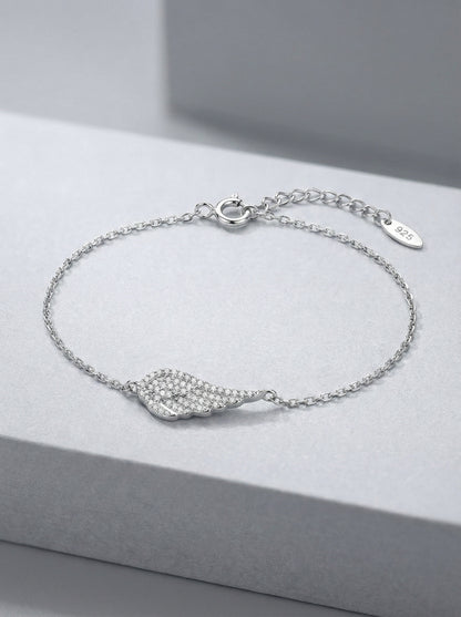 Angel Wing Sparkle Bracelet Silver