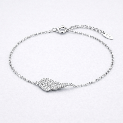 Angel Wing Sparkle Bracelet Silver