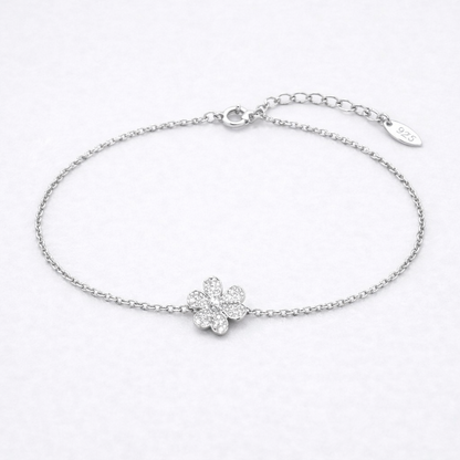 Petite Blossom Chain Bracelet Silver