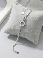 Infinity Halo Diamond Bracelet Silver