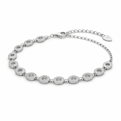 Circle of Sparkle Link Bracelet Silver