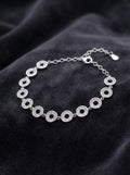 Circle of Sparkle Link Bracelet Silver