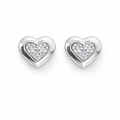 Eternal Heart Sparkle Studs Silver