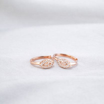Eternal Eye Sparkle Hoops Rose Gold
