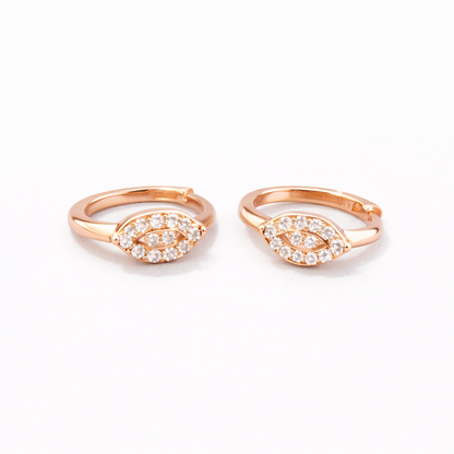 Eternal Eye Sparkle Hoops Rose Gold