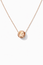 Rose Aura Sphere Pendant Necklace Rose Gold