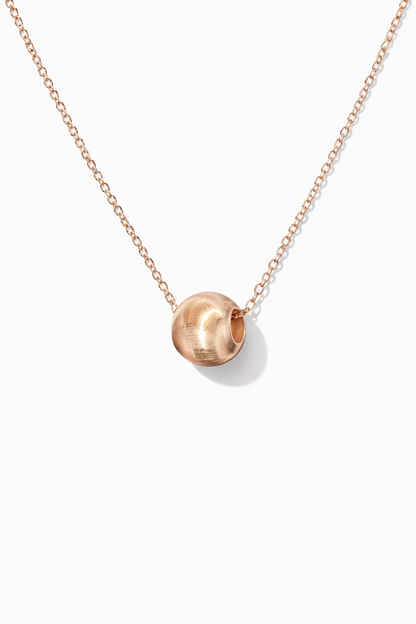 Rose Aura Sphere Pendant Necklace Rose Gold