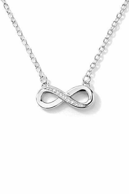 Infinity Whisper Pendant Necklace Silver