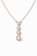 Rose Cascade Spark Pendant Necklace Rose Gold