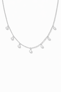 Celeste Spark Station Necklace Silver