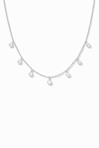 Celeste Spark Station Necklace Silver