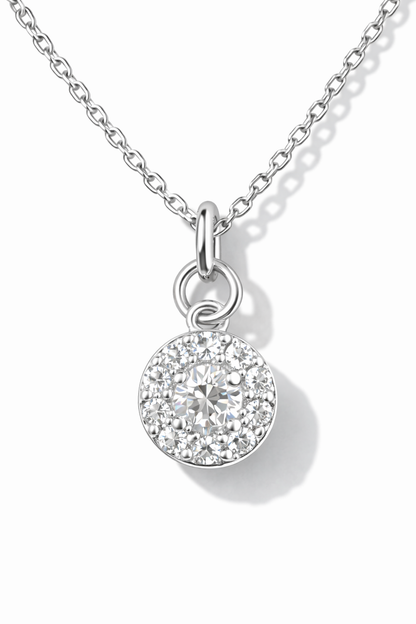 Halo Radiance Pendant Necklace Silver