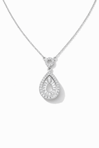 Aurora Teardrop Elegance Necklace Silver