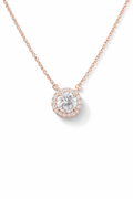 Rose Halo Spark Necklace Rose Gold