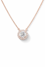 Rose Halo Spark Necklace Rose Gold