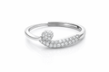 Celeste Crescent Pave Ring Silver