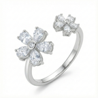 Bloom Radiance Open Ring Silver
