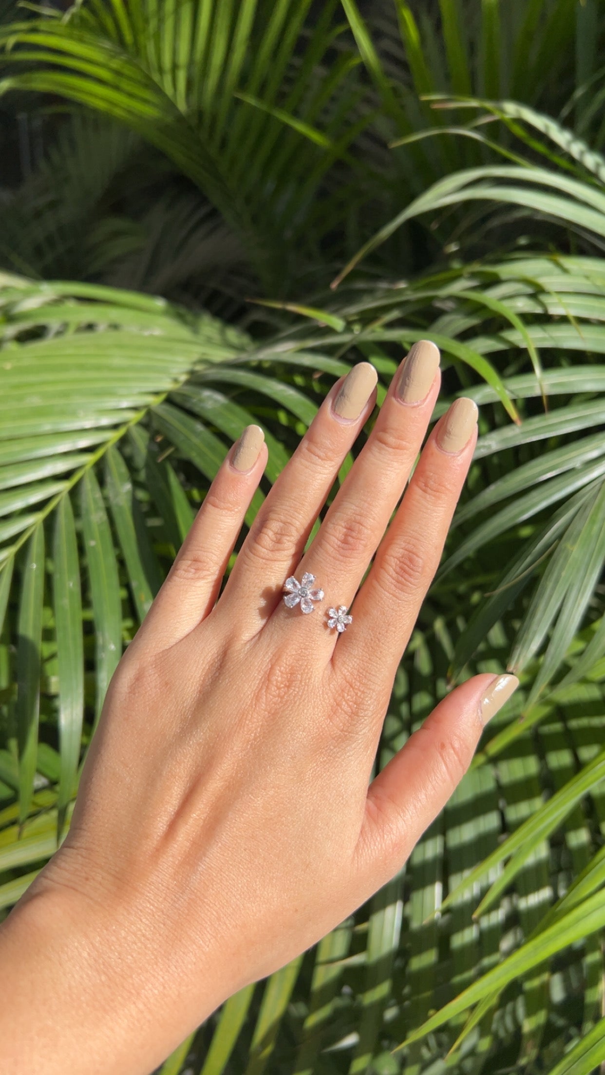 Bloom Radiance Open Ring Silver