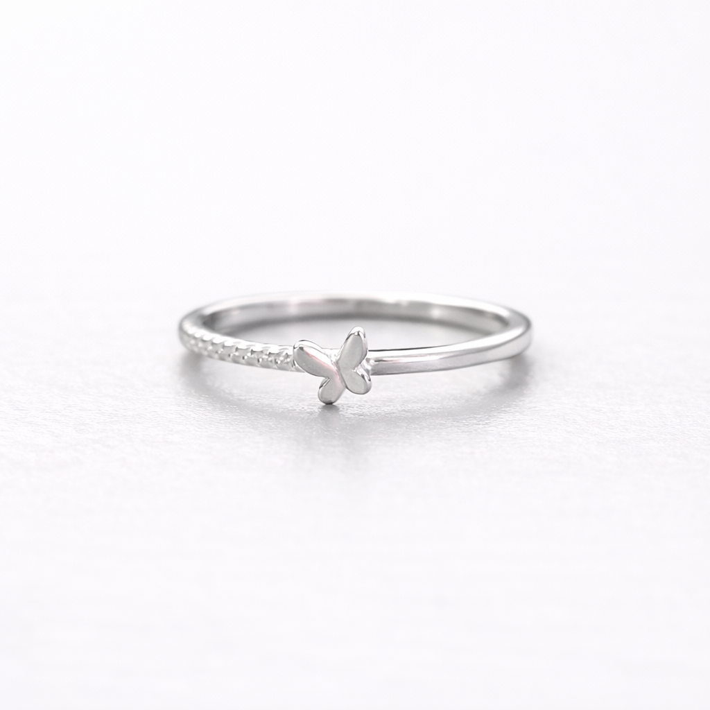 Butterfly Whisper Ring Silver