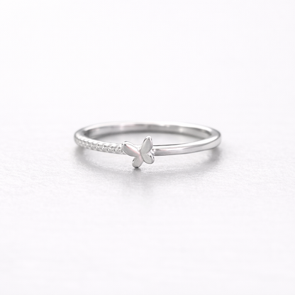 Butterfly Whisper Ring Silver
