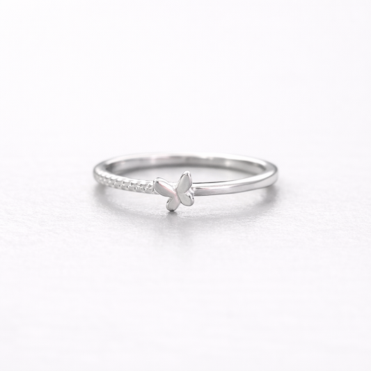 Butterfly Whisper Ring Silver