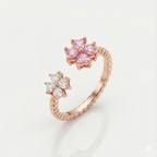 Blush Bloom Open Ring Rose Gold