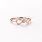 Infinity Bow Spark Ring Rose Gold