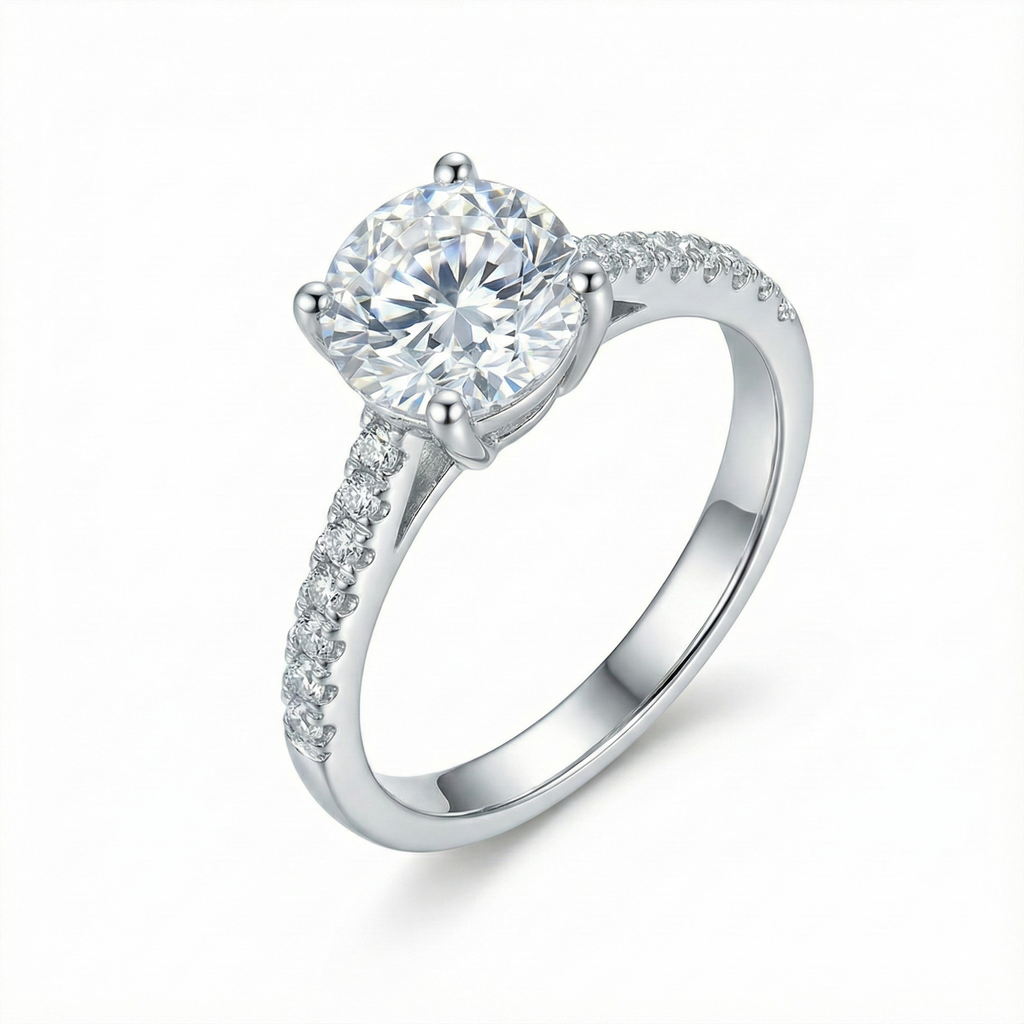 Eternal Spark Solitaire Ring Silver