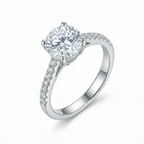Eternal Spark Solitaire Ring Silver