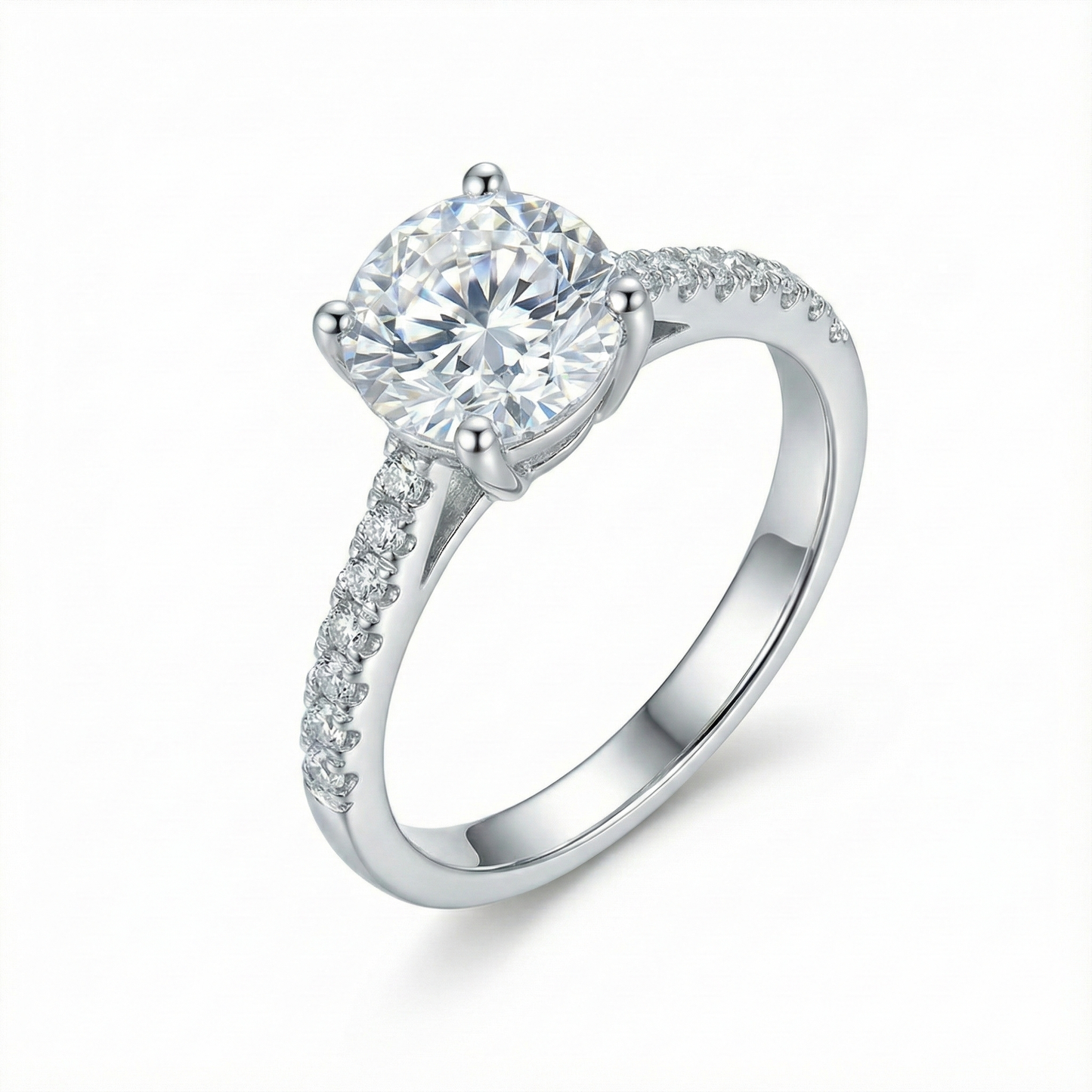 Eternal Spark Solitaire Ring Silver