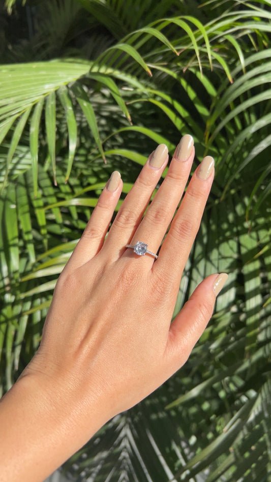 Eternal Spark Solitaire Ring Silver