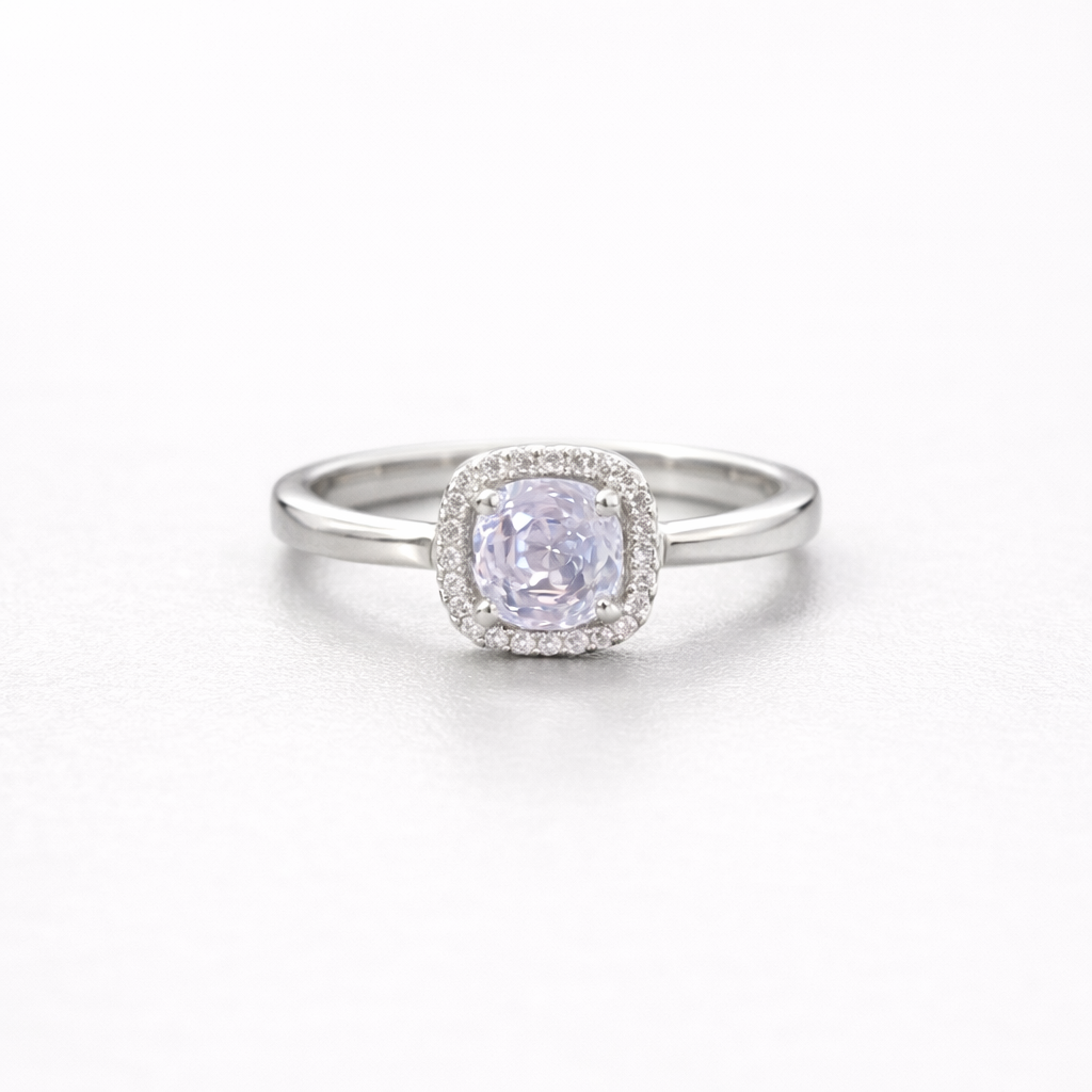 Luna Glow Halo Ring Silver