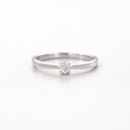 Classic Bloom Solitaire Ring Silver