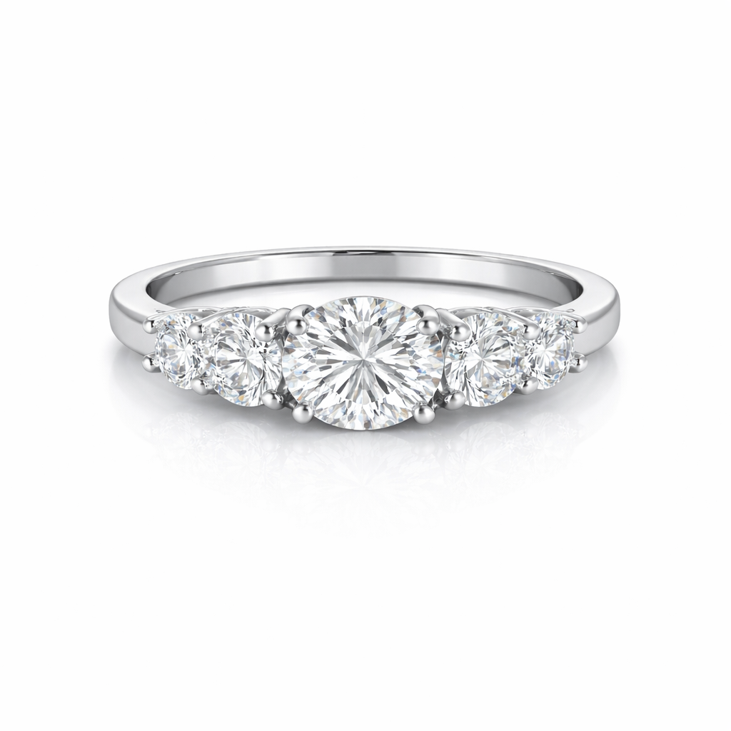 Classic Five-Stone Grace Ring Silver
