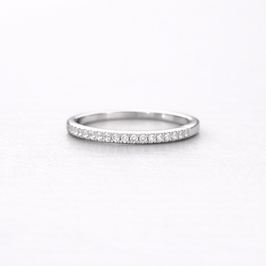 Eternal Pave Band Ring Silver